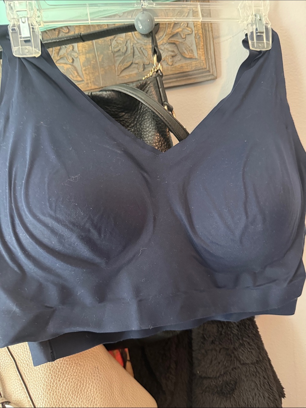 SOMA Seamless Navy V‑Neck Bralettes~set of 2 EUC XXL - Picture 2 of 7